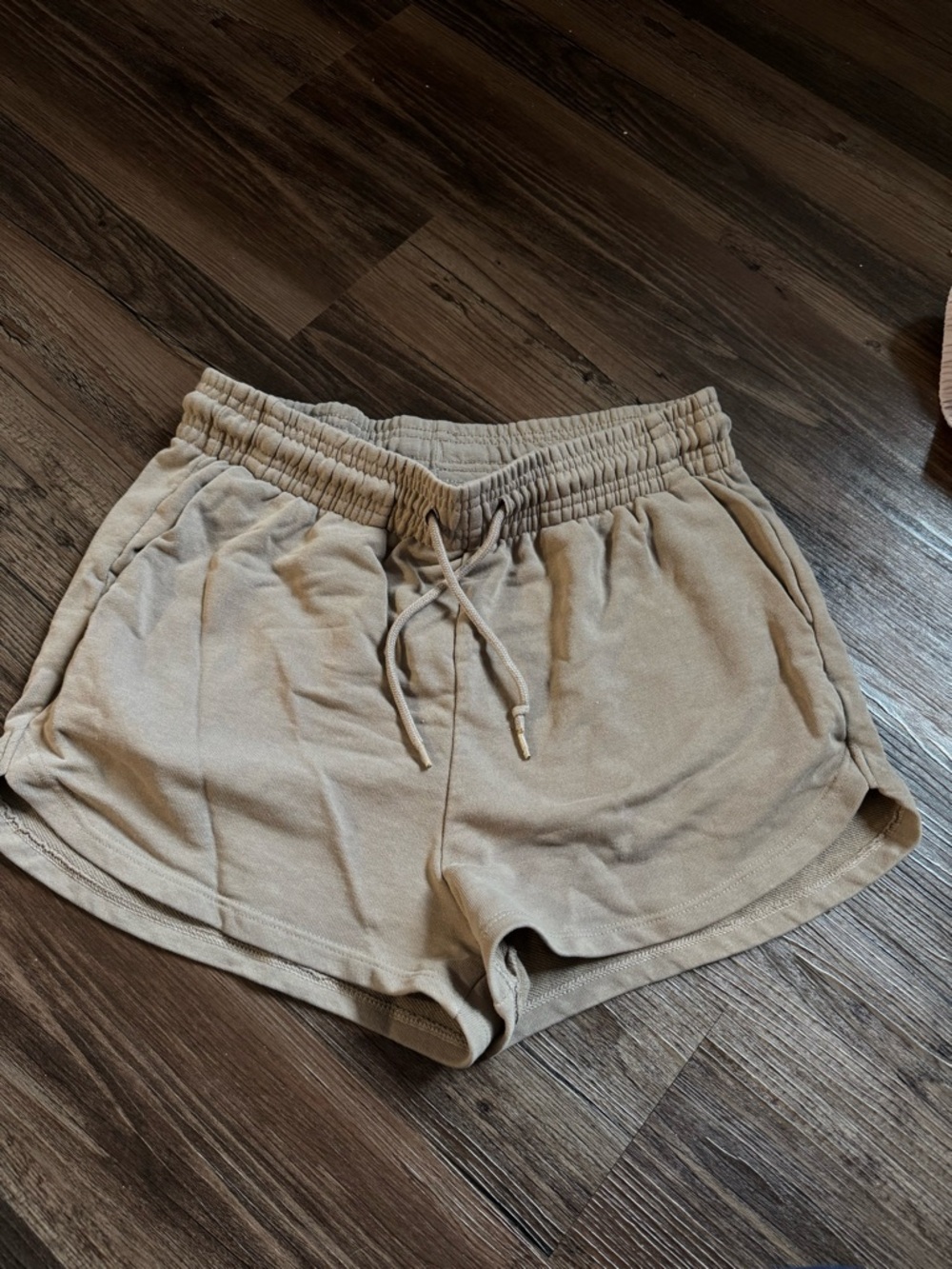 H&M Women's Drawstring Athletic Shorts - Taupe